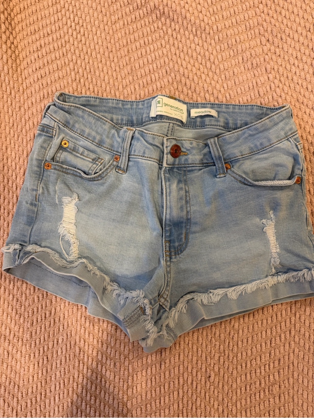Generation Love Light Blue Distressed Denim Cutoff Shorts